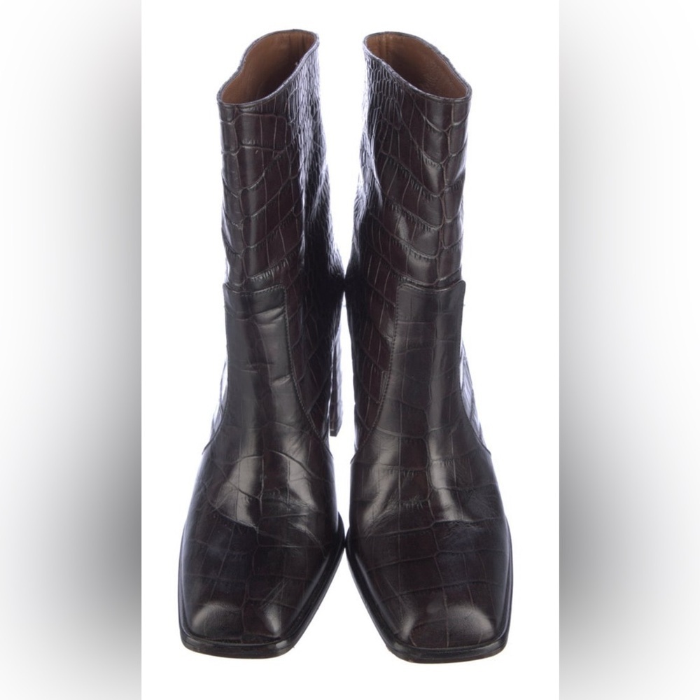 Paris Texas Black Mid-Calf Boots Size 10.5 - Picture 2 of 5